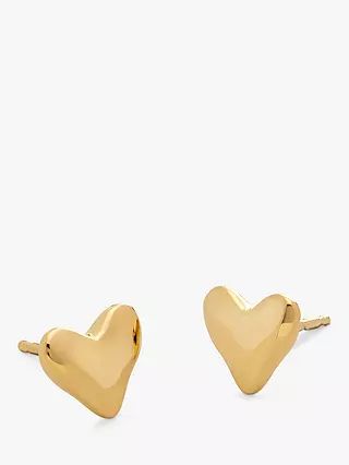 Monica Vinader Heart Stud Earrings, Gold | John Lewis (UK)