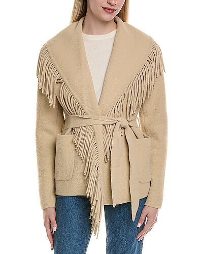 Short Wrap Fringe Coatigan | Gilt & Gilt City
