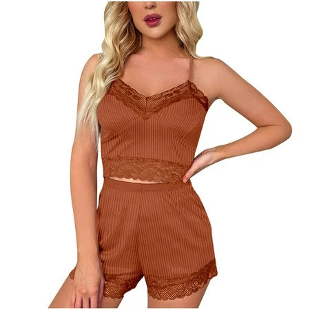 Two Piece Sets for Women Spring Sleeveless Round-Neck Blouses & Shirts Sets Women 2 Piece Outfit Set Sleeveless Tops and Short Pants Nightshirt 2 Piece Wide Leg Pants Set for Women Red s | Walmart (US)