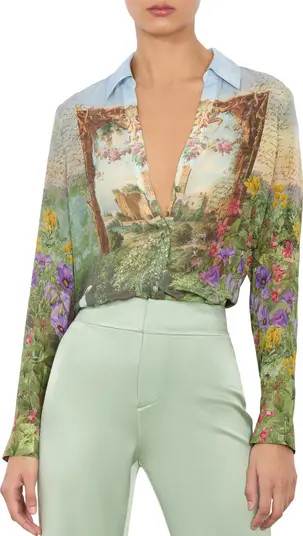 Eloise Silk Button-Up Shirt | Nordstrom