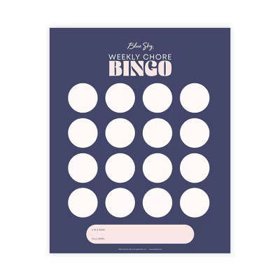 Blue Sky 10"x8" My Weekly Schedule Bingo Non Dated Glued Family Organizer Planning Pad 105 Pages | Target