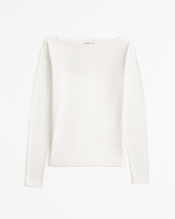 Long-Sleeve Slash Top | Abercrombie & Fitch (US)