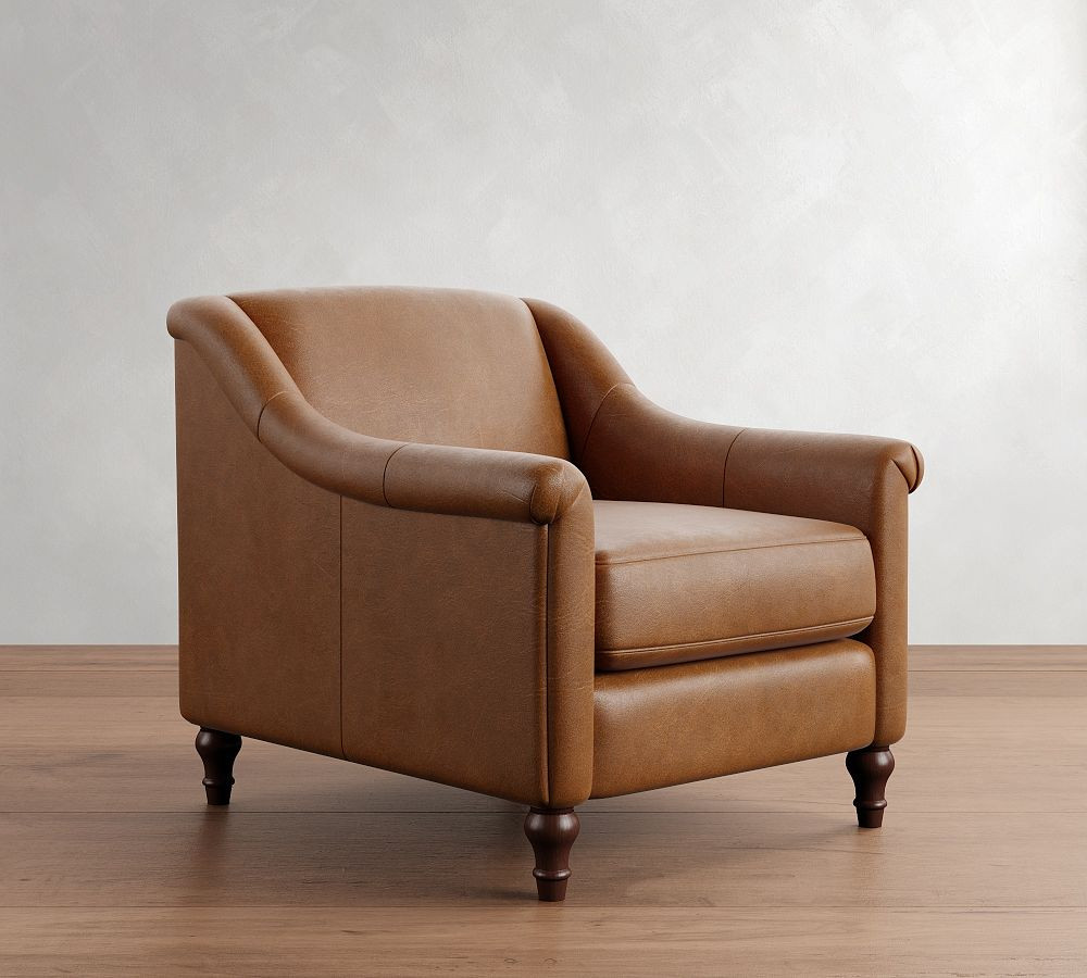 Josie Leather Chair | Pottery Barn (US)
