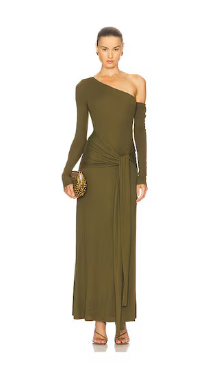 SEVEN WONDERS Bianca One Shoulder Maxi Dress in Green. - size XL | Revolve Clothing (Global)