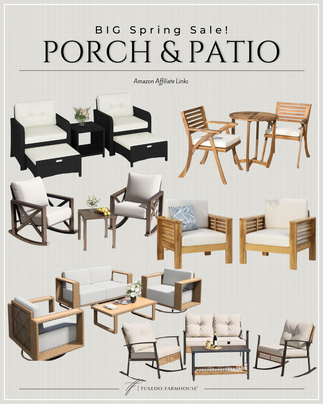 Porch & patio season is here 🤍

The Amazon Big Spring Sale has so many beautiful outdoor finds—from cozy seating sets to classic bistro tables and everything in between. Perfect time to refresh your space and get it ready for all the spring evenings ahead ✨

Sharing my favorite picks that are on sale now 🙌 #LTKhome #LTKsale #LTKspring 

 #LTKSeasonal #LTKHome #LTKSaleAlert