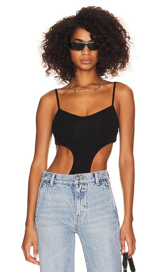 Pretty Please Cut Out Bodysuit in Black | Revolve Clothing (Global)