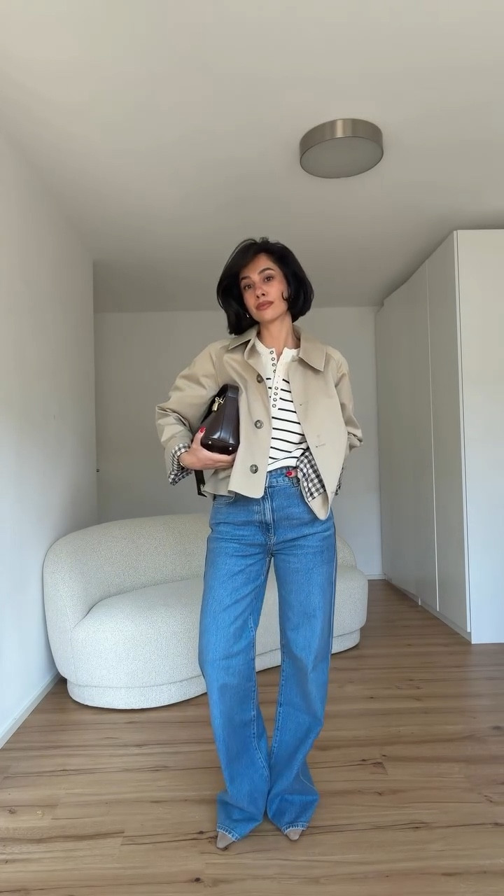 basic look, big love 🤍✨

#trenchcoat #sezan #denim #fashion #casualchic