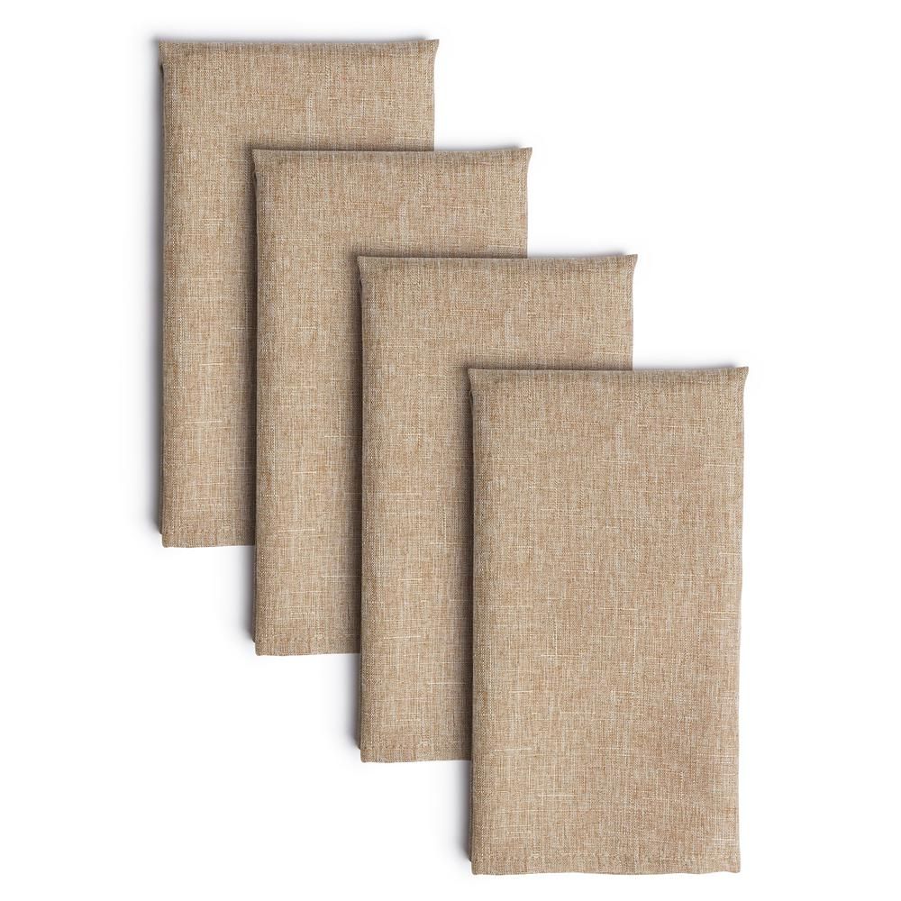Town & Country Living Somers 20 in. W x 20 in. H Beige Solid Polyester Napkins (Set of 4) | The Home Depot