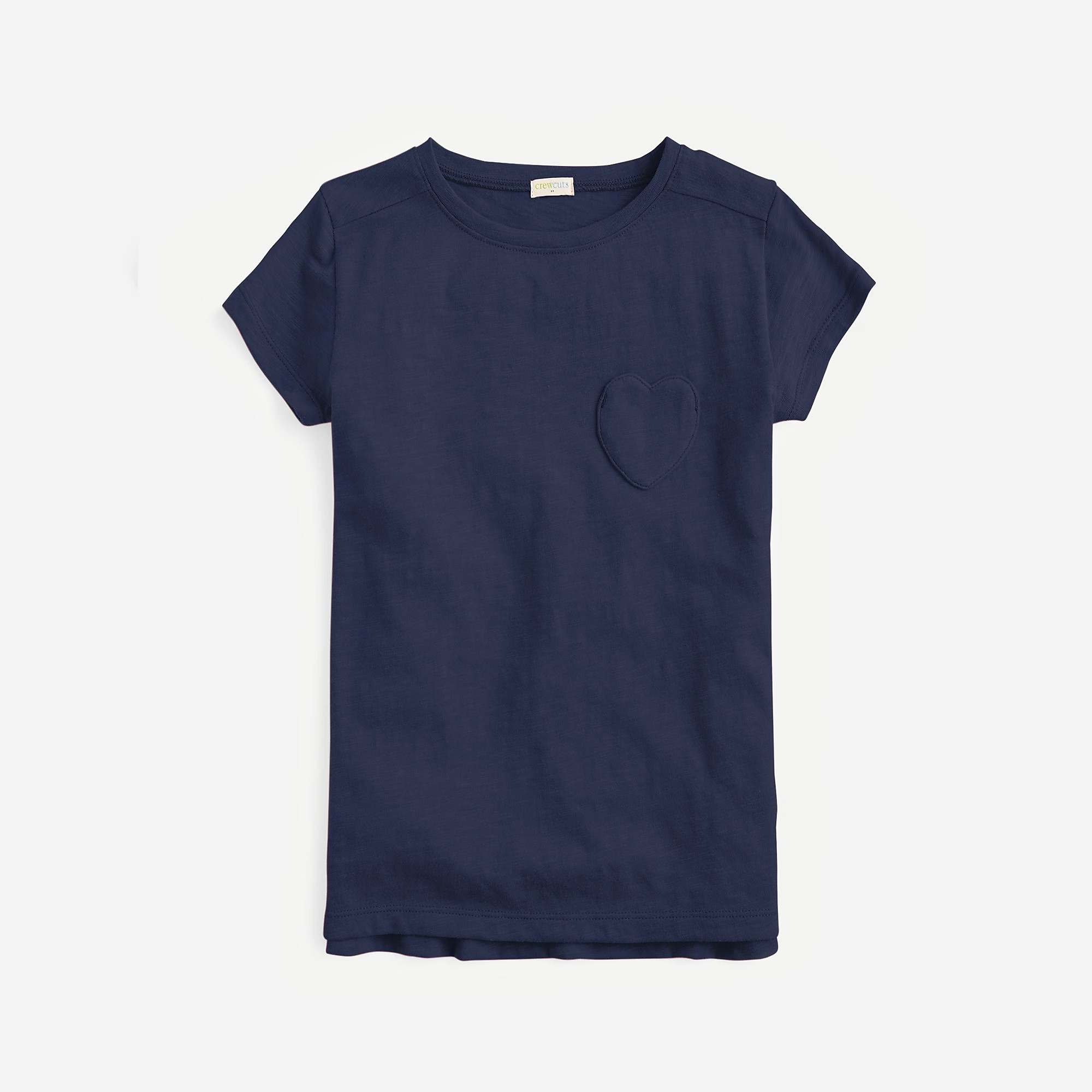 Girls' T-shirt with heart-shaped pocket | J. Crew US