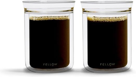 Fellow Stagg Tasting Glasses for Coffee and Tea Mug - Handblown Borosilicate Glass, Insulated Dou... | Amazon (US)