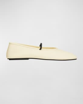 THE ROW Lambskin Band Ballerina Flats | Neiman Marcus