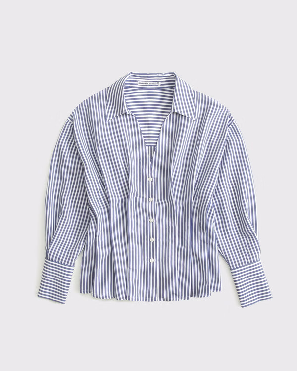 Nipped Poplin Shirt | Abercrombie & Fitch (US)