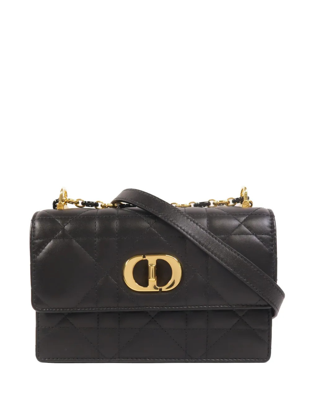 Christian Dior Pre-Owned mini Miss Caro chain-strap lambskin crossbody bag - Black | Farfetch Global