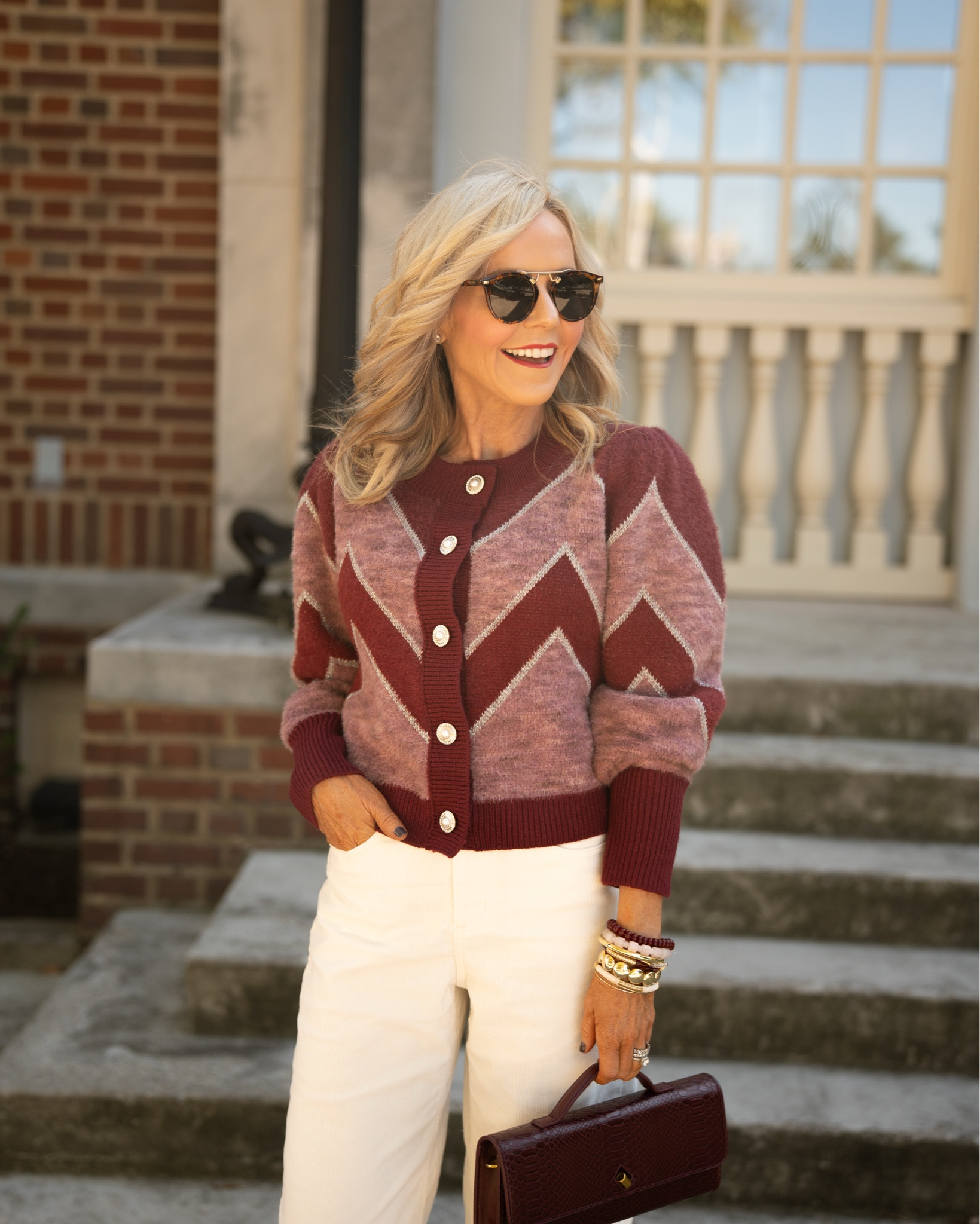 shop small • ALLISON NY || a season of thankfulness and dressing in what you love most = wearing XS in cardigan and 00 in barrel cords… 

#LTKStyleTip #LTKOver40 #LTKSeasonal