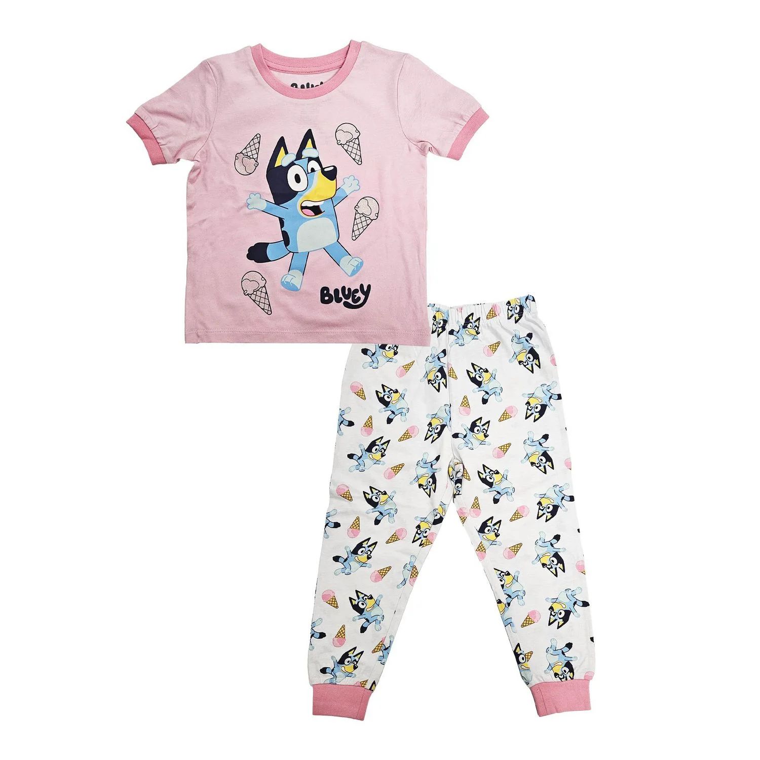 Bluey Toddler Girls Ice Cream 2 Piece Sleepwear Set, Sizes: 2T-5T | Walmart (CA)