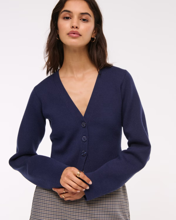 Women's LuxeLoft Rounded Sleeve Cardigan | Women's 25% Off Select Styles | Abercrombie.com | Abercrombie & Fitch (US)
