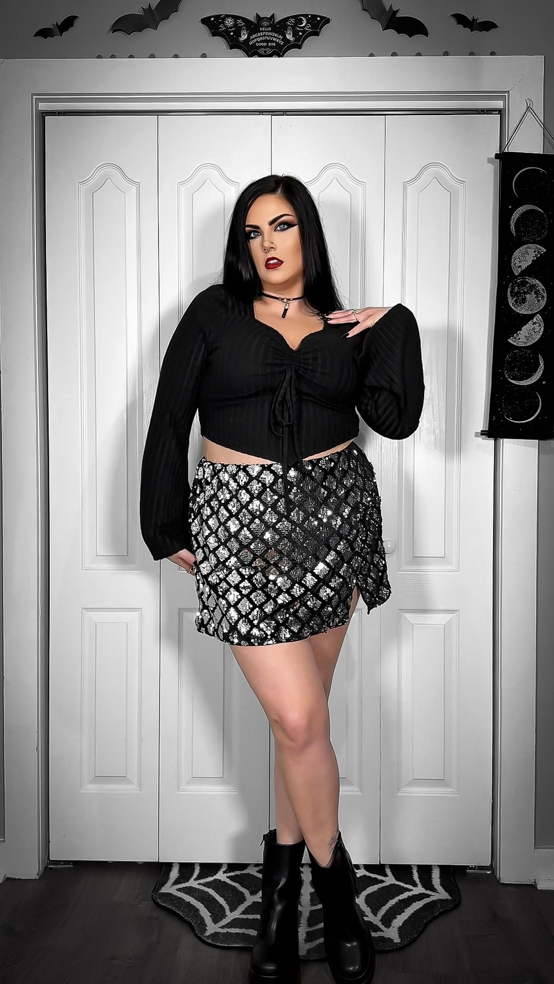 Cute Thanksgiving outfit for all the Alt girlies who like to be extra 
✨🖤

#LTKootd #LTKPlusSize #LTKHoliday