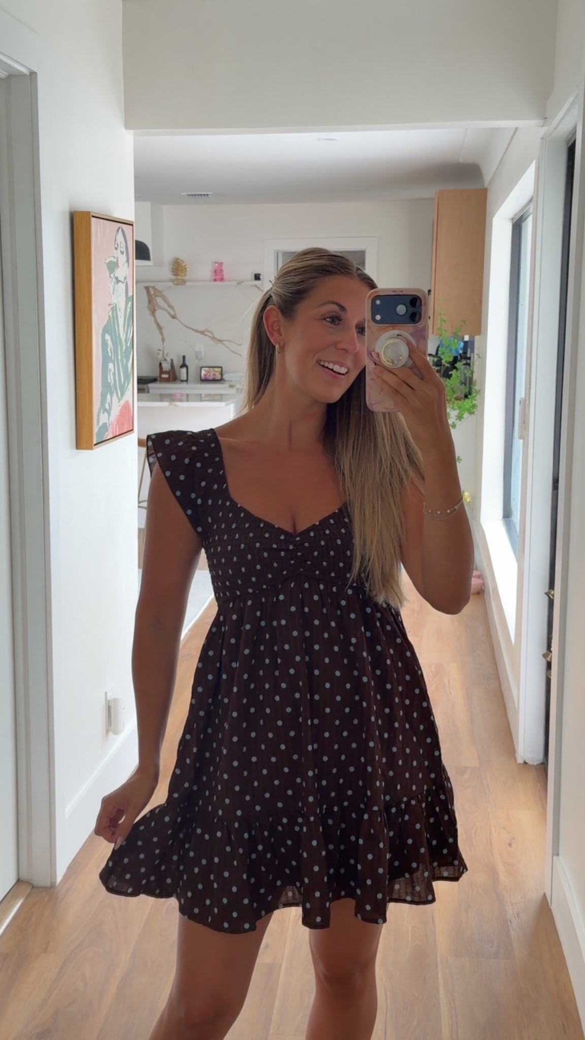 Fall dress brown with polka dots 🤎 I am in a small

#LTKootd #LTKgrwm #LTKSaleAlert