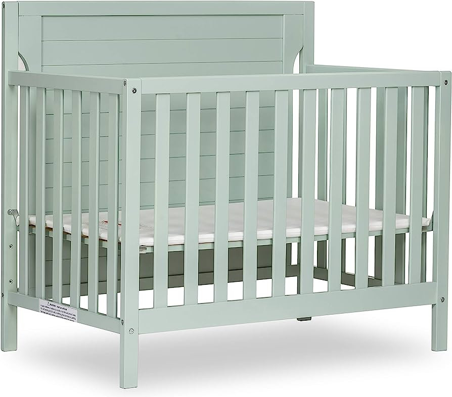 Dream On Me Bellport 4 in 1 Convertible Mini/Portable Crib in Light Seafoam Green, Non-Toxic Fini... | Amazon (US)