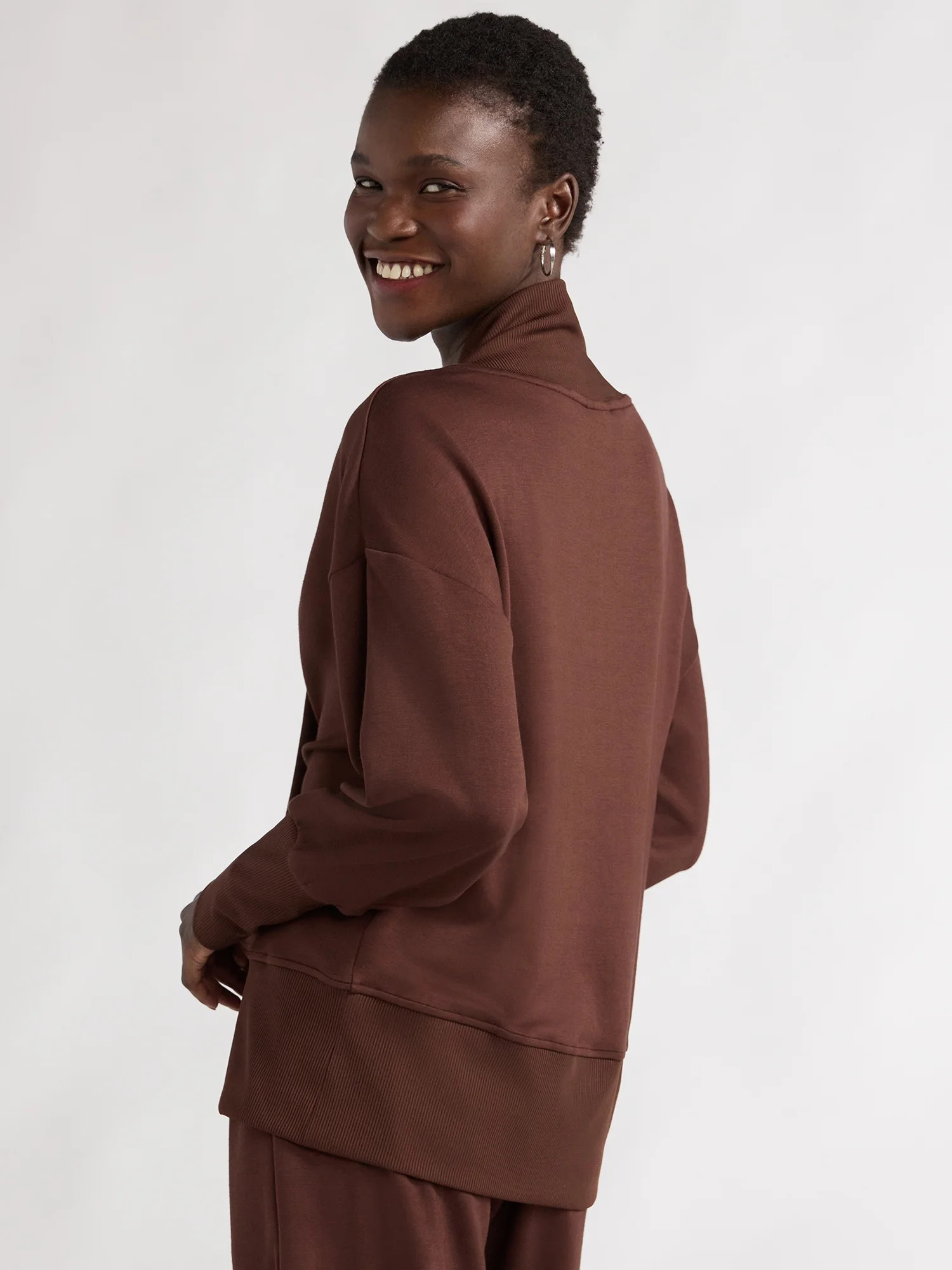 Scoop Women's Ultimate ScubaKnit V-Neck Sweatshirt, Sizes XS-XXL | Walmart (US)