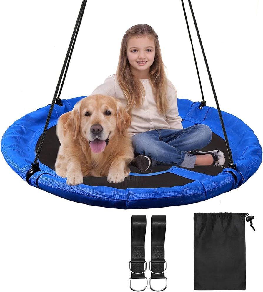 RedSwing 43" Flying Saucer Swing for Kids Outdoor, Large Round Tire Swings for Trees and Swingset... | Amazon (US)