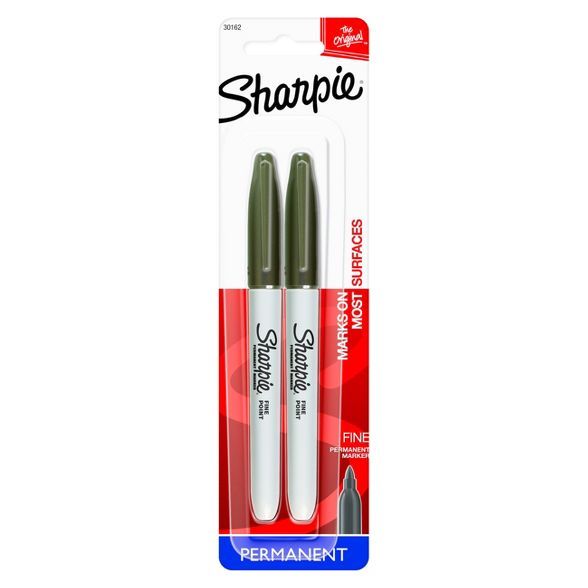 Sharpie Fine Tip Permanent Markers, Black, 2ct | Target