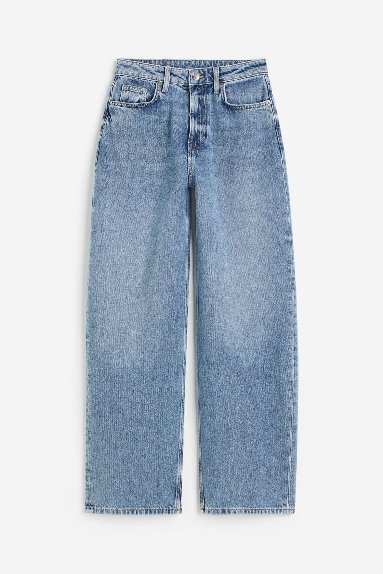 90s Baggy High Jeans - Light denim blue - Ladies | H&M US | H&M (US + CA)
