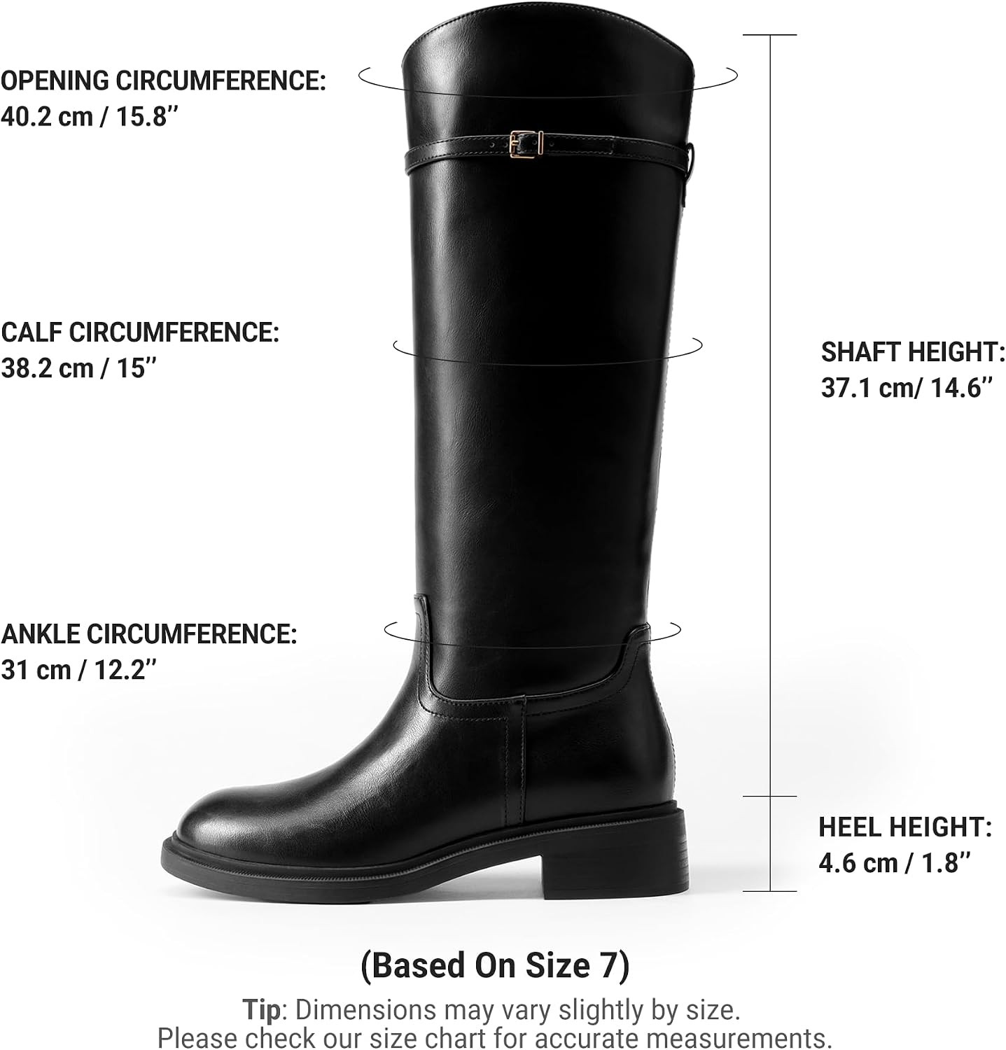 DREAM PAIRS Knee-High Buckle Strap Riding Boots | Amazon (US)