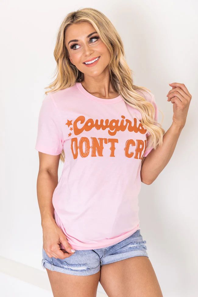 Cowgirls Don't Cry Pink Graphic Tee | Pink Lily
