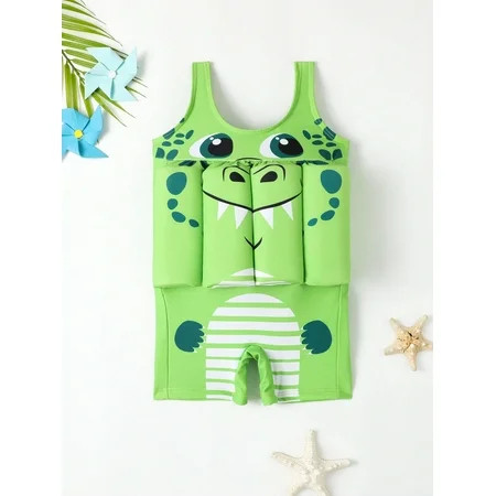 Baby Boys Crocodile Printed Floating Swimsuit | Walmart (US)