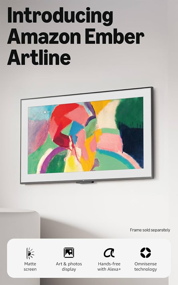 Amazon Ember Artline 55" with Fire TV (newest model), 4K Ultra HD QLED smart TV with free art and... | Amazon (US)