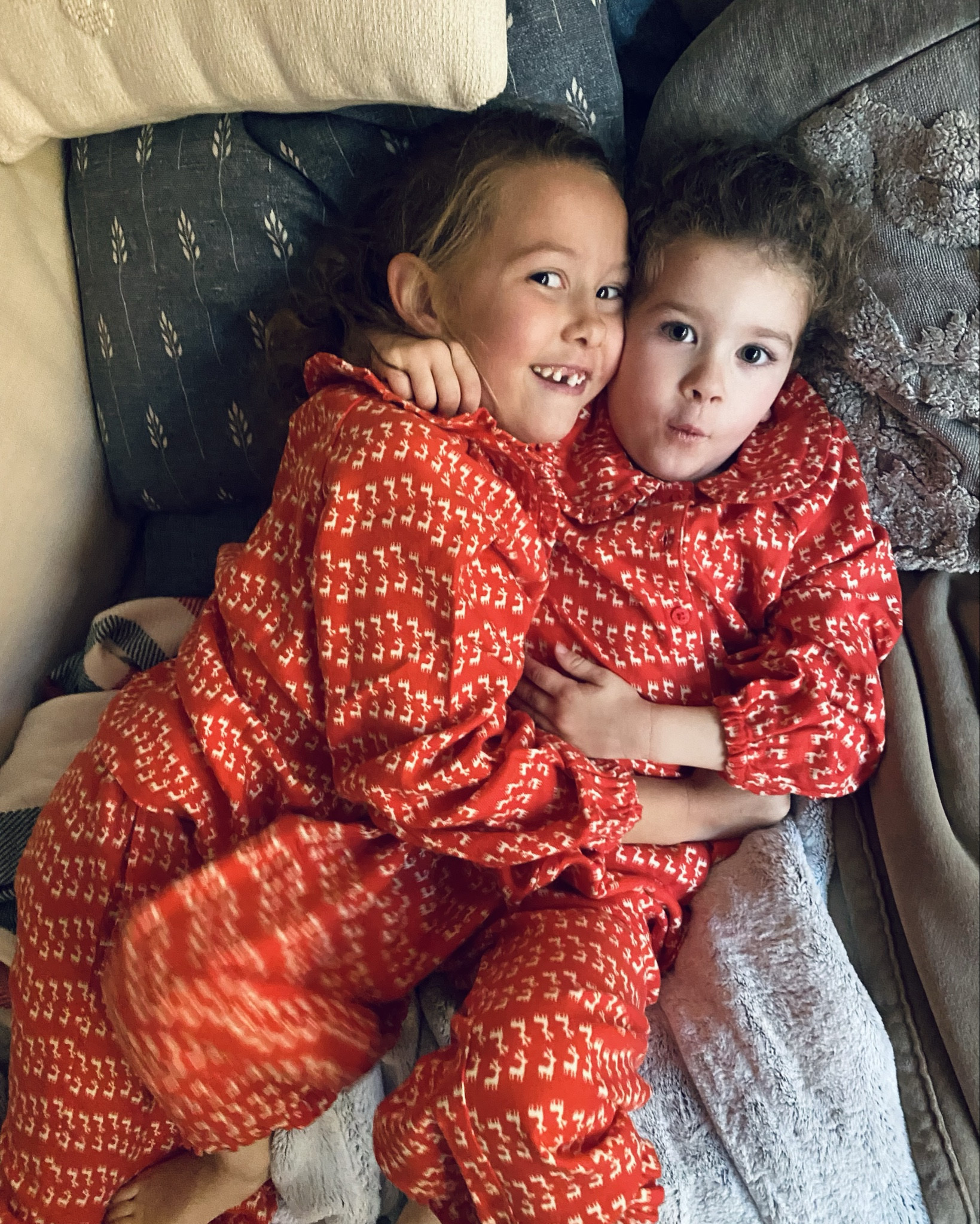 The most high quality, comfortable beautiful family pajamas I’ve ever seen in my entire life. Christmas pajamas. Kids pajamas. Reindeer pajamas. Peter Pan collar. 
Kids holiday. 

#LTKSeasonal #LTKHoliday #LTKKids
