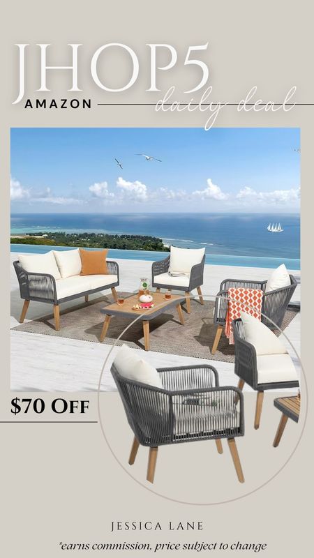 Amazon daily deal, save the $70 on this 4 piece outdoor patio set.Patio set, patio furniture, Amazon patio, Amazon outdoor living, Amazon deal, Amazon home, woven patio set, four-piece patio set

#LTKSaleAlert #LTKSeasonal #LTKHome