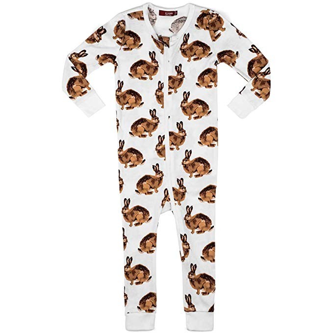 MilkBarn Organic Cotton Zipper Pajama - Bunny | Amazon (US)