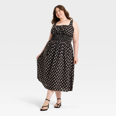 Women's Cotton Midi Pullover Sundress - Universal Thread™ Pink XL | Target