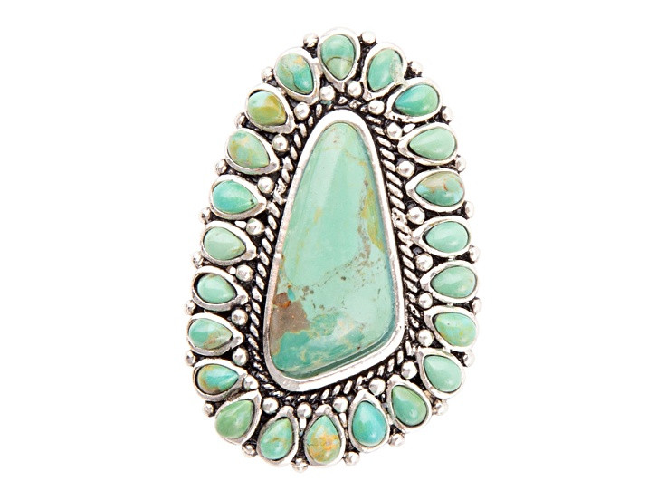 Barse Jewelry Sedona Blue Turquoise and Sterling Silver Statement Ring - 189SZA | JTV Jewelry