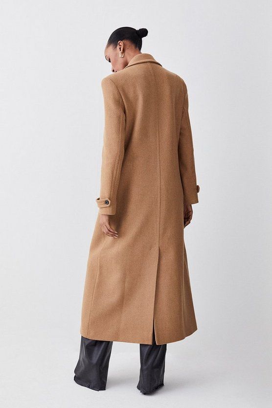 Italian Wool Double Breasted Coat | Karen Millen UK + IE + DE + NL