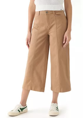 Wonderly Women's Wide Leg Front Cropped Pants, Tan, 10 | Belk
