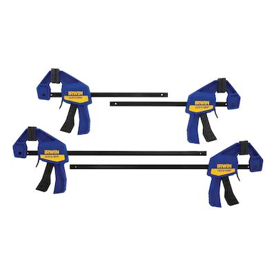 IRWIN  QUICK-GRIP 4-Pack Assorted Mini One Handed Bar Clamp | Lowe's