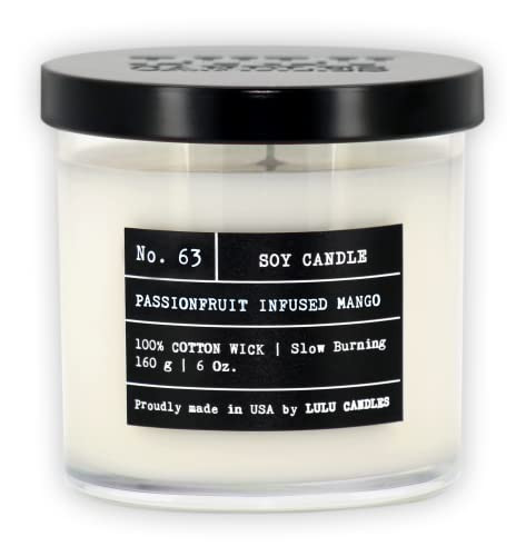 Lulu Candles | Passionfruit Infused Mango | Luxury Scented Soy Jar Candle | Hand Poured in The USA | Highly Scented & Long Lasting- 6 Oz. | Amazon (US)