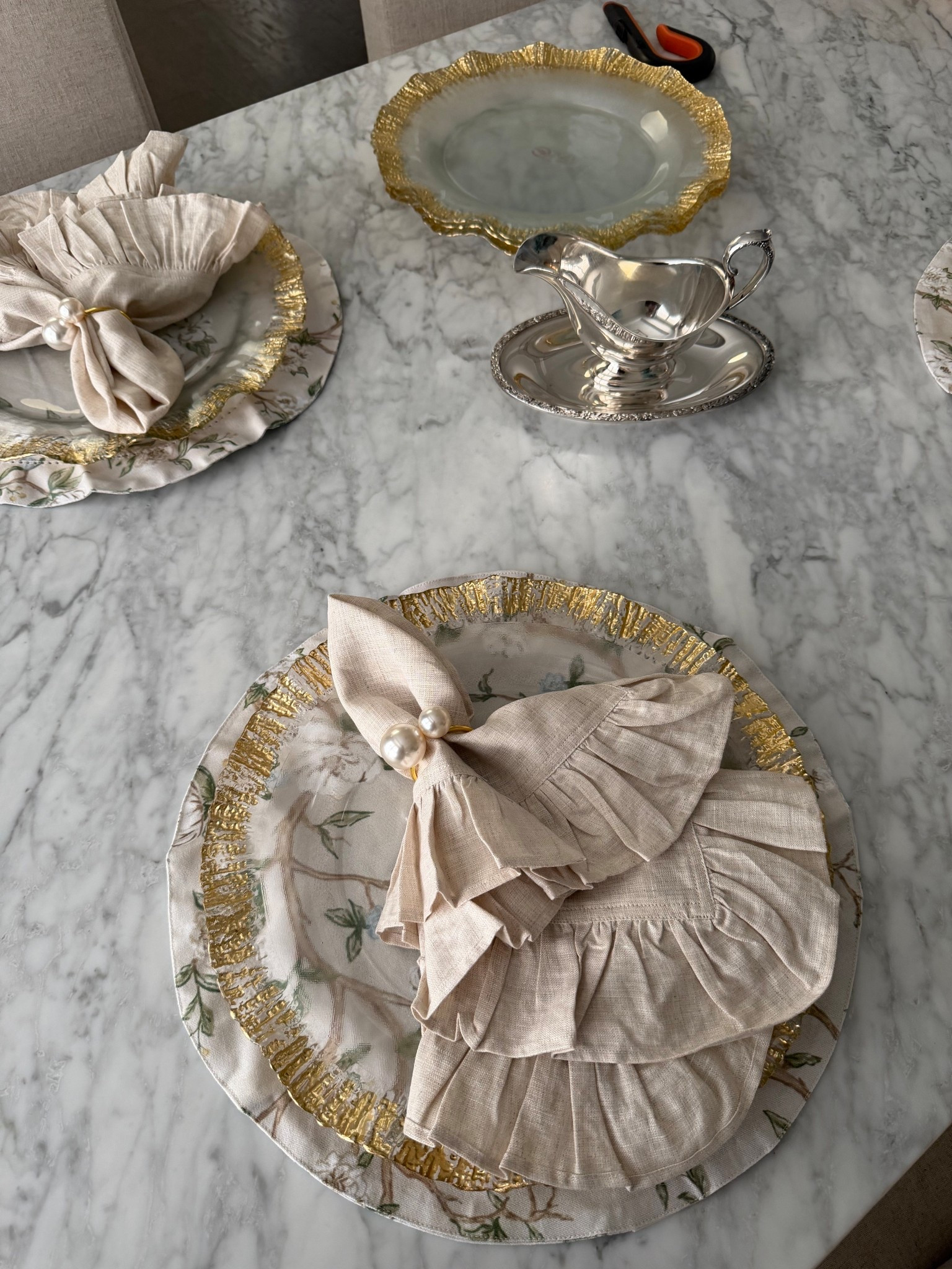 Planning out my Thanksgiving tablescape! I’ll probably go with a classic white table cloth but I also have a gingham one that could be fun. The placemats are from a small business called willamere 

#LTKSeasonal #LTKHoliday #LTKHome