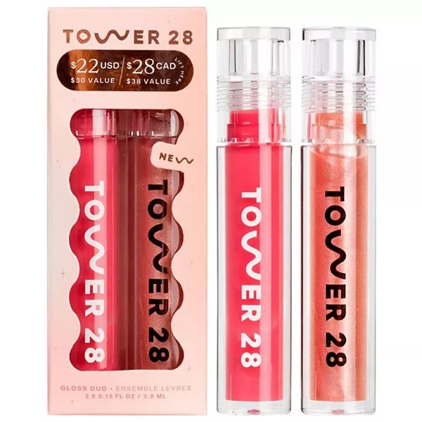 Tower 28 Beauty Dreamy Gleamy Holiday Lip Gloss Duo Set | Kohl's