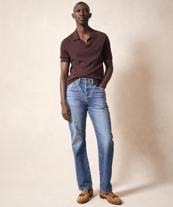 Vintage Straight Selvedge Jean in Medium Crease Wash | Todd Snyder