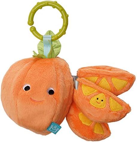 Manhattan Toy Mini-Apple Farm Orange Baby Travel Toy with Rattle, Squeaker, Crinkle Fabric & Teet... | Amazon (US)