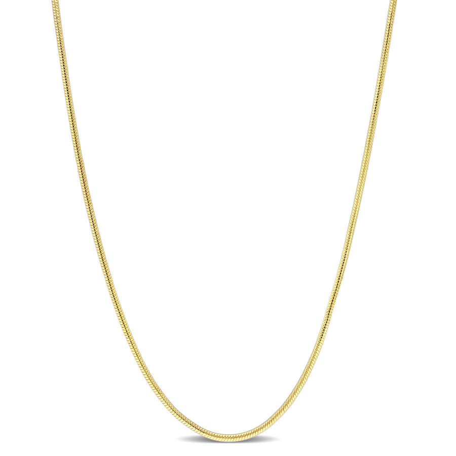 AMOUR 1.2mm Snake Chain Necklace In Yellow Plated Sterling Silver, 18 In | Jomashop.com & JomaDeals.com