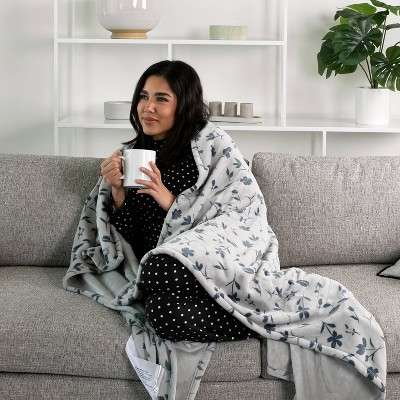 Brookstone Heated Cozy Throw Floral | Target