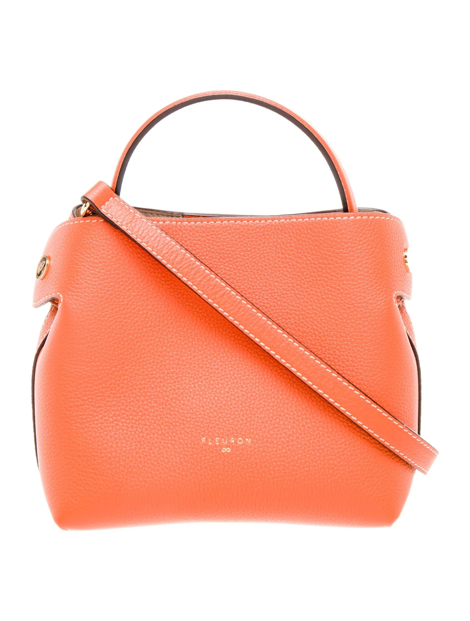 Fleuron Leather Swan Medium - Orange Handle Bags, Handbags - LKMKK20021 | The RealReal | The RealReal