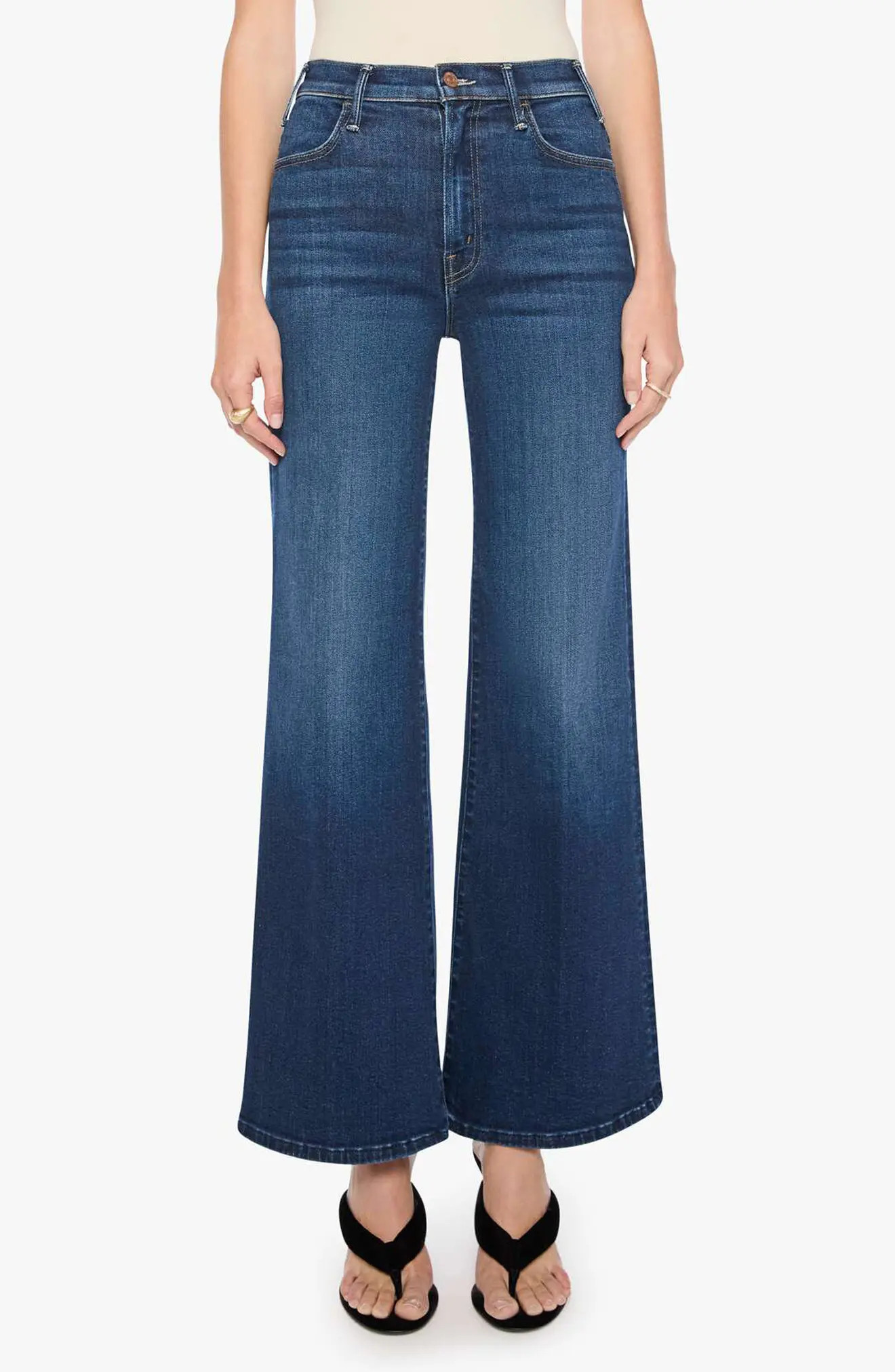 The Hustler Roller Sneak High Waist Wide Leg Jeans (Women) | Nordstrom | Nordstrom