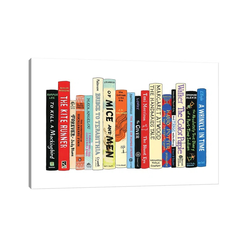 East Urban Home Banned Books by Leah Straatsma - Painting Print | Wayfair | Wayfair North America