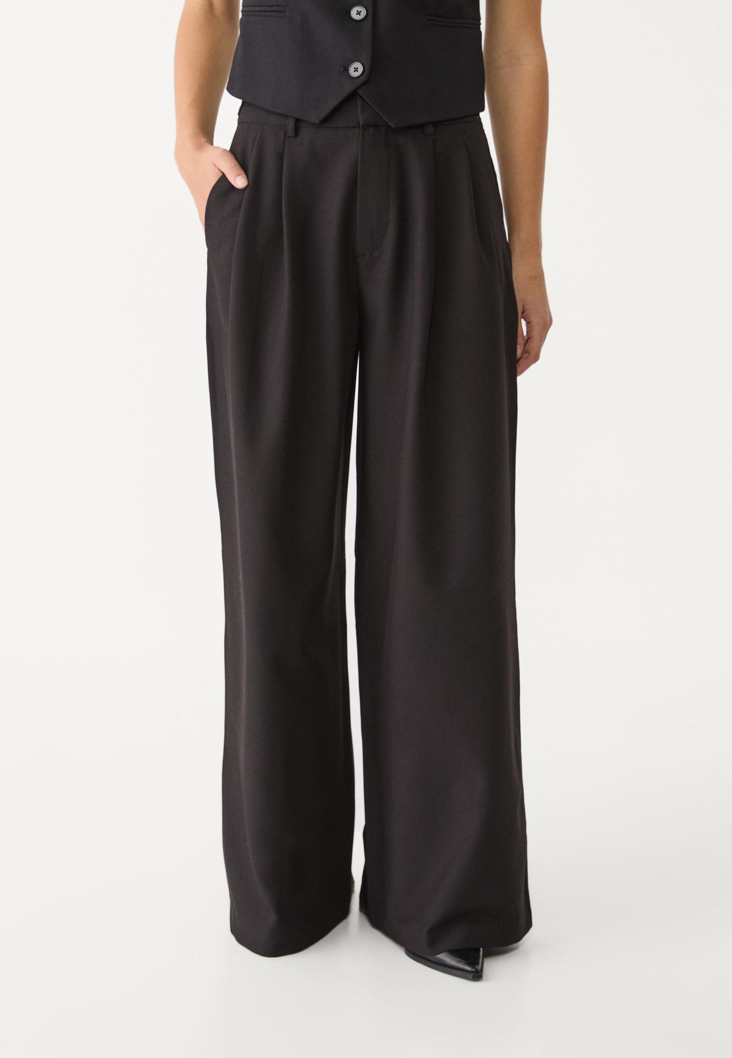 Pantalon super jambe large réglable - Pantalons femme | Stradivarius France | Stradivarius (FR)